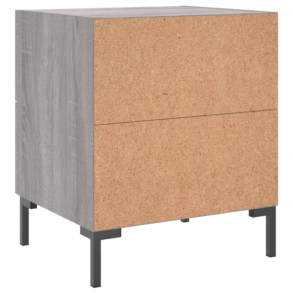 vidaXL Comodino Grigio Sonoma 40x35x47,5 cm in Legno Multistrato