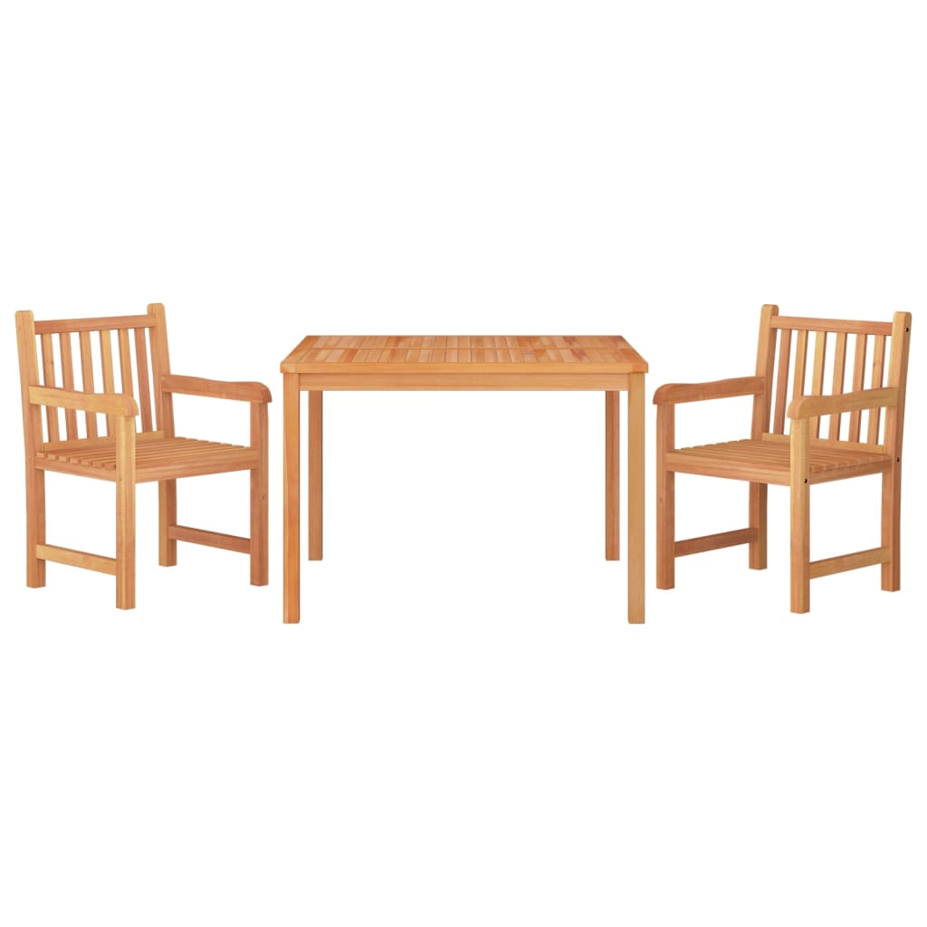 vidaXL Set da Pranzo per Giardino 3 pz in Legno Massello di Teak