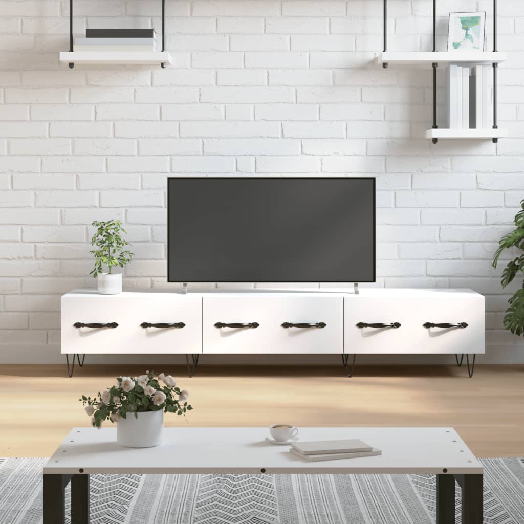 vidaXL Mobile Porta TV Bianco 150x36x30 cm in Legno Multistrato