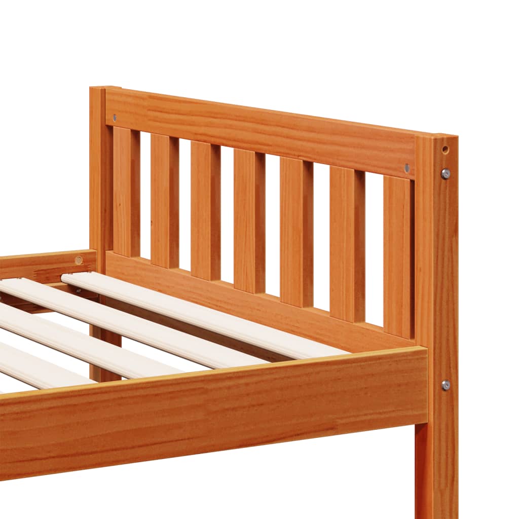 vidaXL Letto Bambini senza Materasso Marrone Cera 80x200 cm Legno Pino