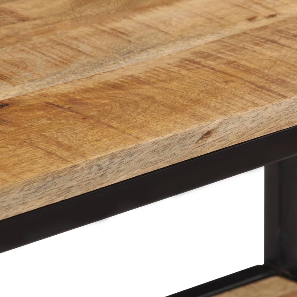 vidaXL Tavolo Consolle 70x35x70 cm in Legno Massello di Mango Grezzo