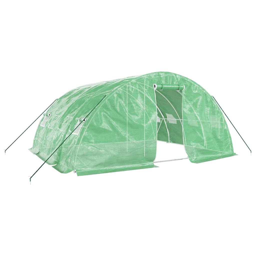 vidaXL Serra con Telaio in Acciaio Verde 20 m² 5x4x2,3 m