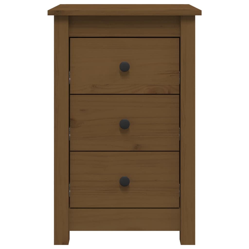 vidaXL Comodini 2 pz ambra 40x35x61,5 cm in Legno Massello di Pino