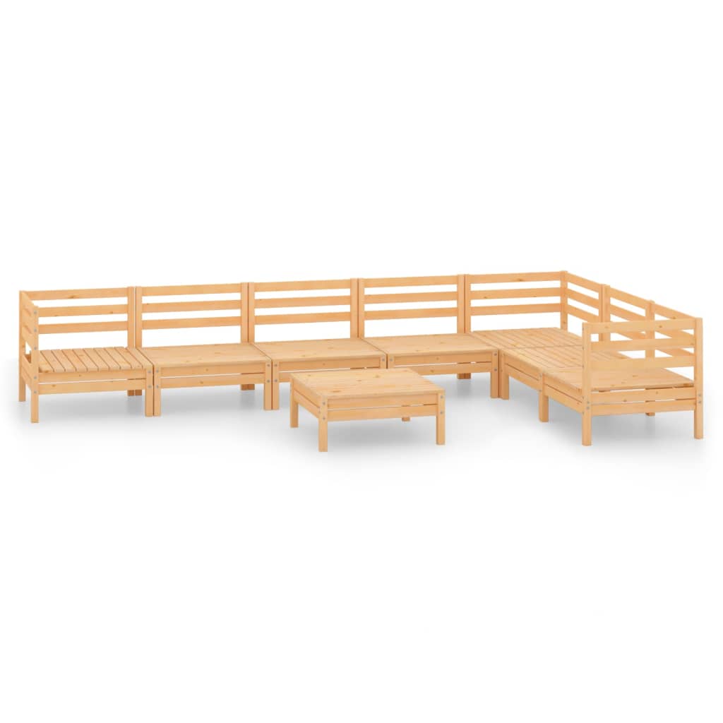 vidaXL Set Salotto da Giardino 8 pz in Legno Massello di Pino