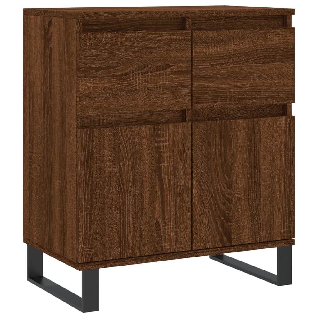 vidaXL Credenza Rovere Marrone 60x35x70 cm in Legno Multistrato