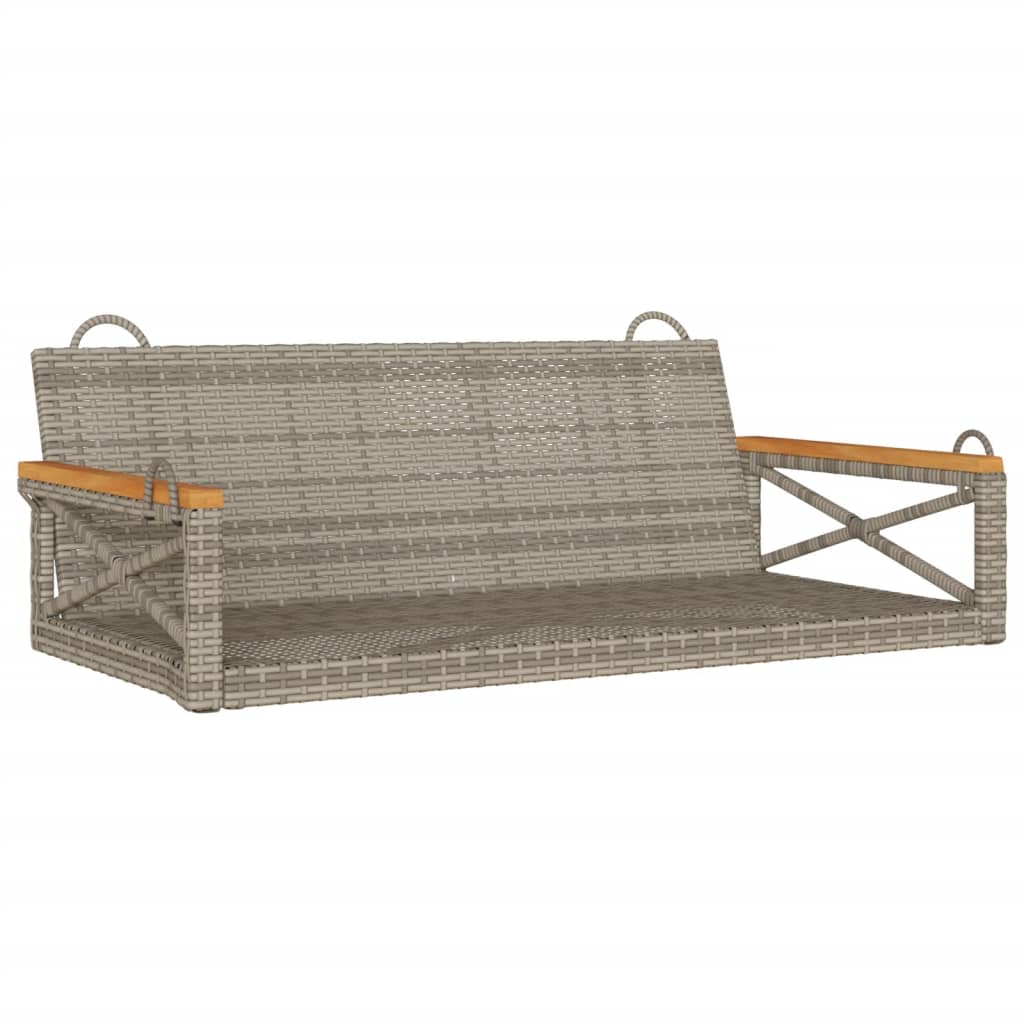 vidaXL Panchina Dondolo Grigia 109x62x40 cm in Polyrattan