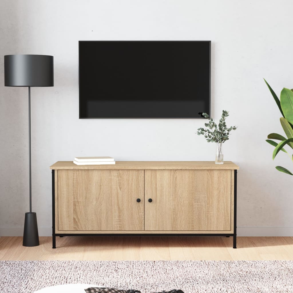 vidaXL Mobile TV con Ante Rovere Sonoma 102x35x45 cm Legno Multistrato