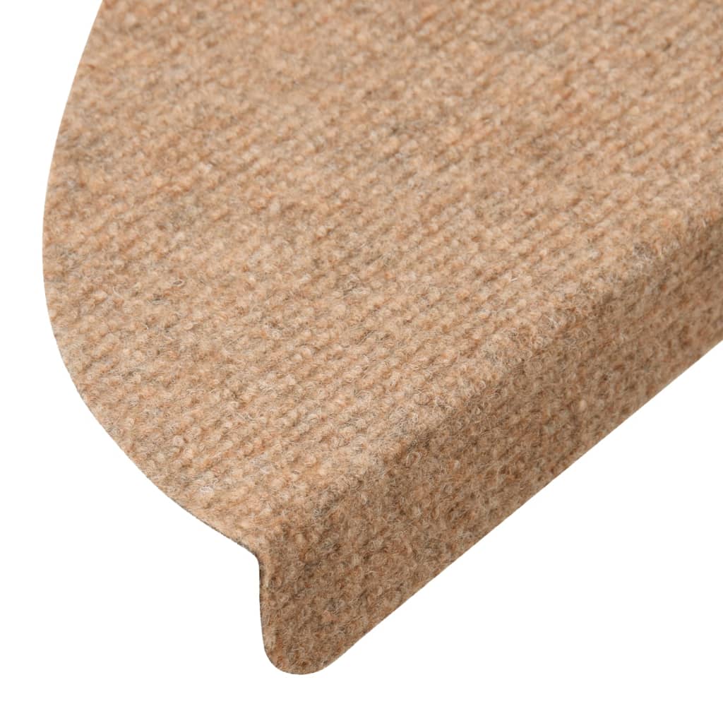 vidaXL Tappetini Autoadesivi per Scale 10pz Beige 56x17x3 cm