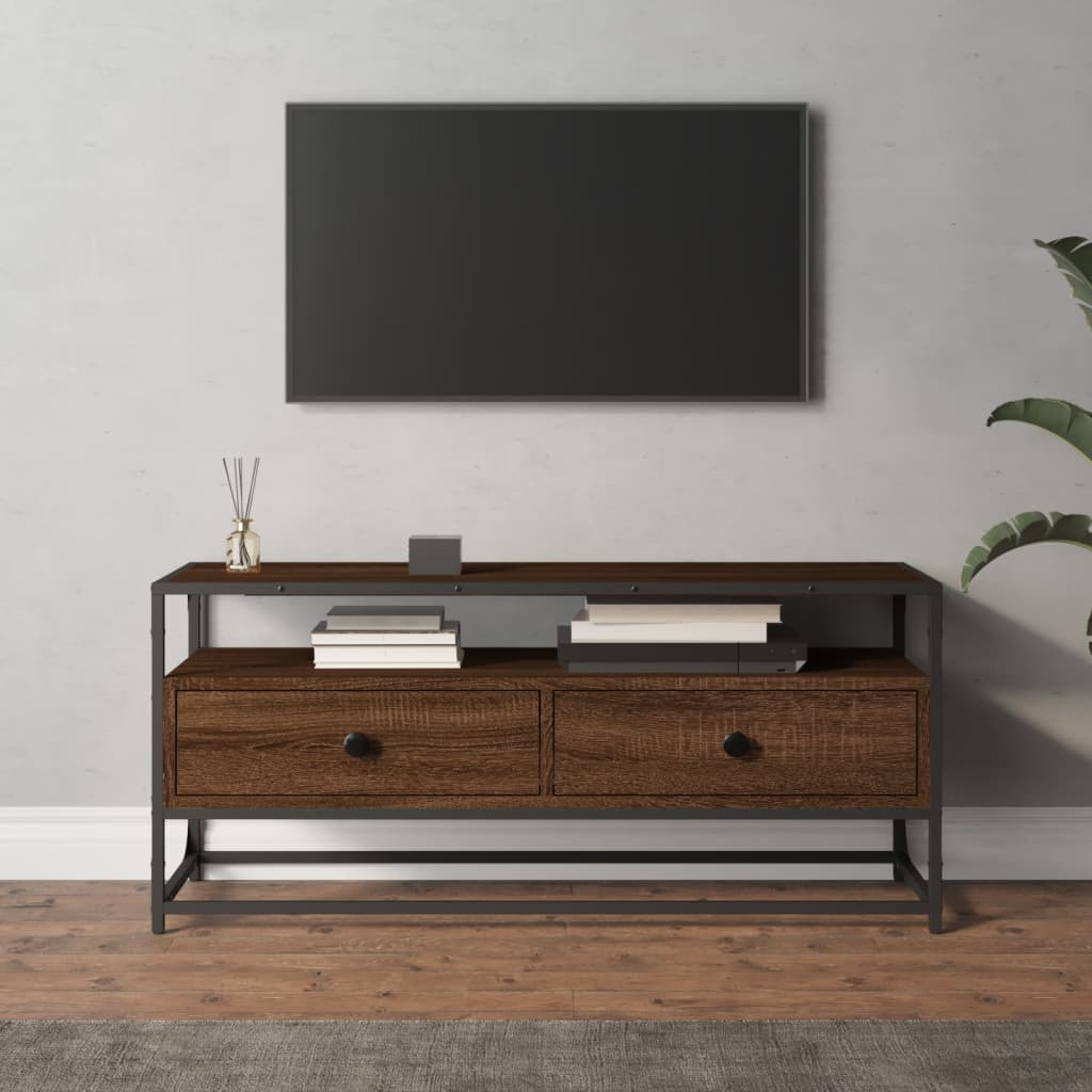 vidaXL Mobile Porta TV Rovere Marrone 100x35x45cm in Legno Multistrato