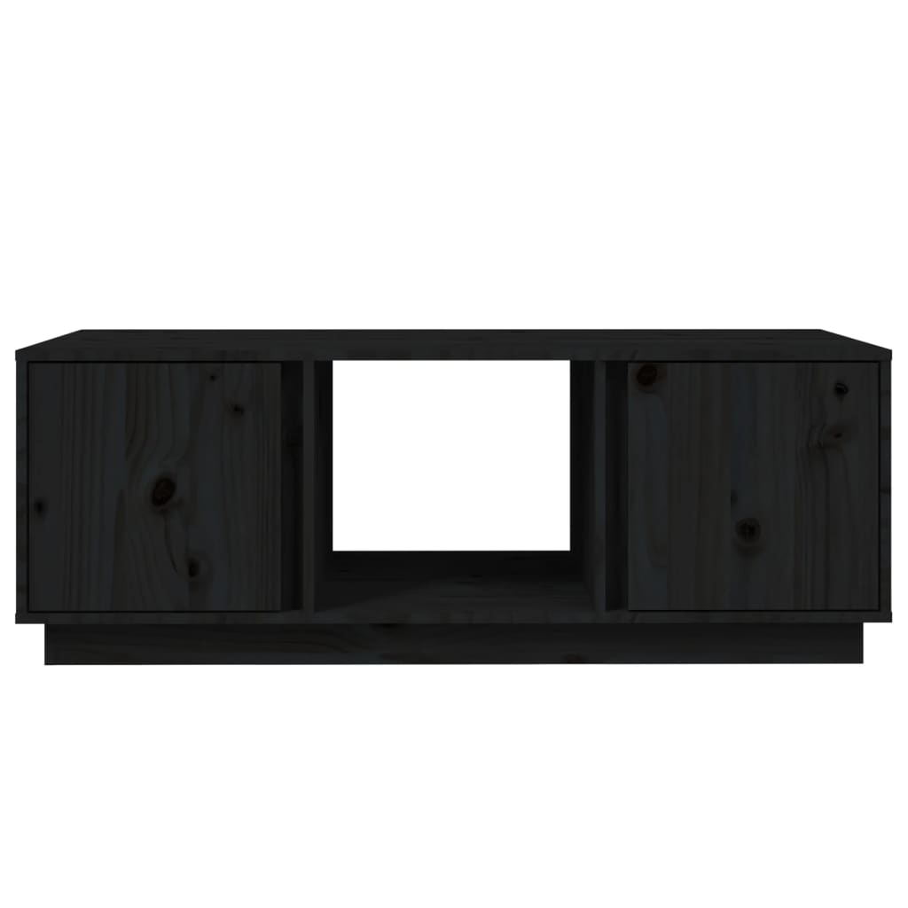 vidaXL Tavolino da Salotto Nero 110x50x40 cm Legno Massello di Pino