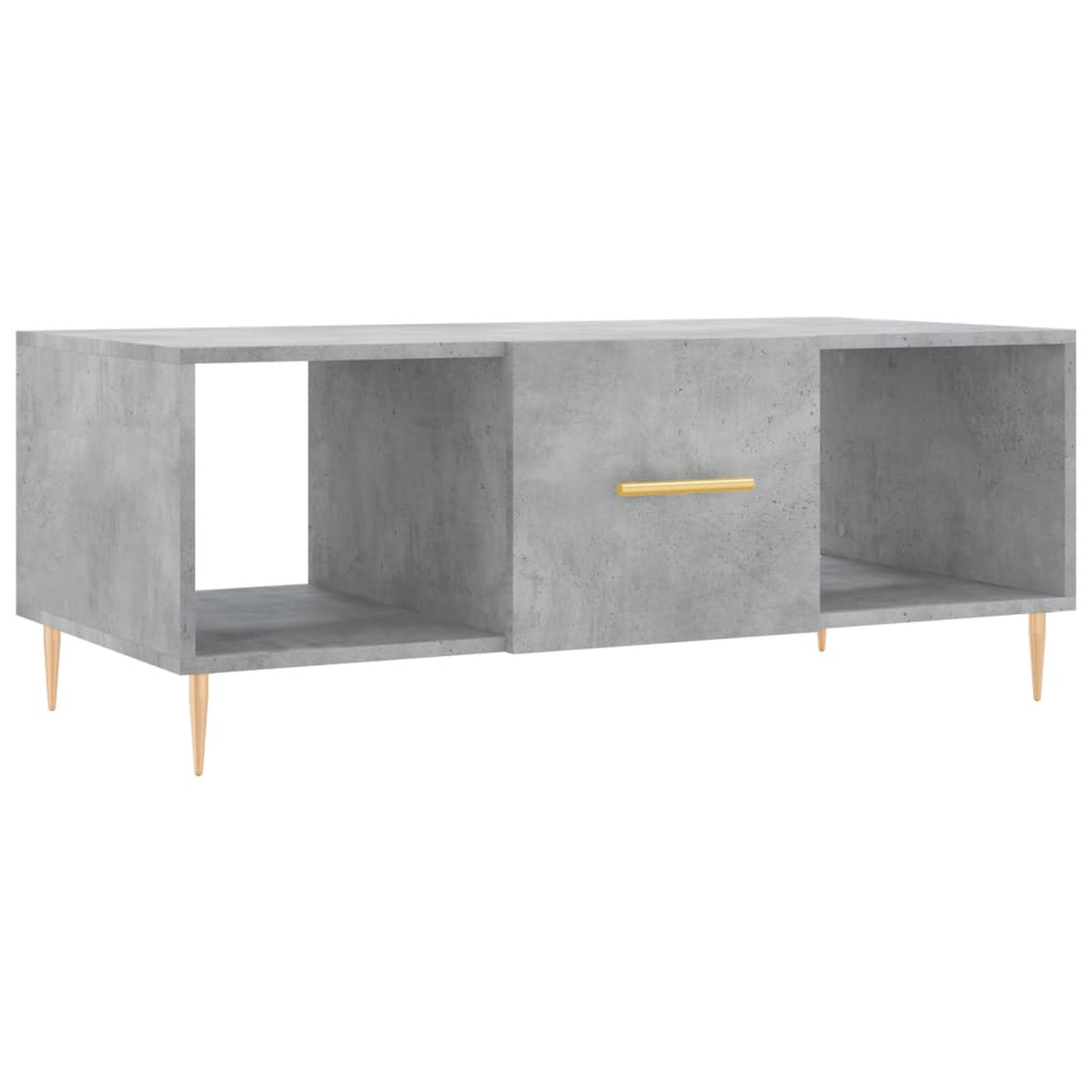 vidaXL Tavolino Salotto Grigio Cemento 102x50x40 cm Legno Multistrato