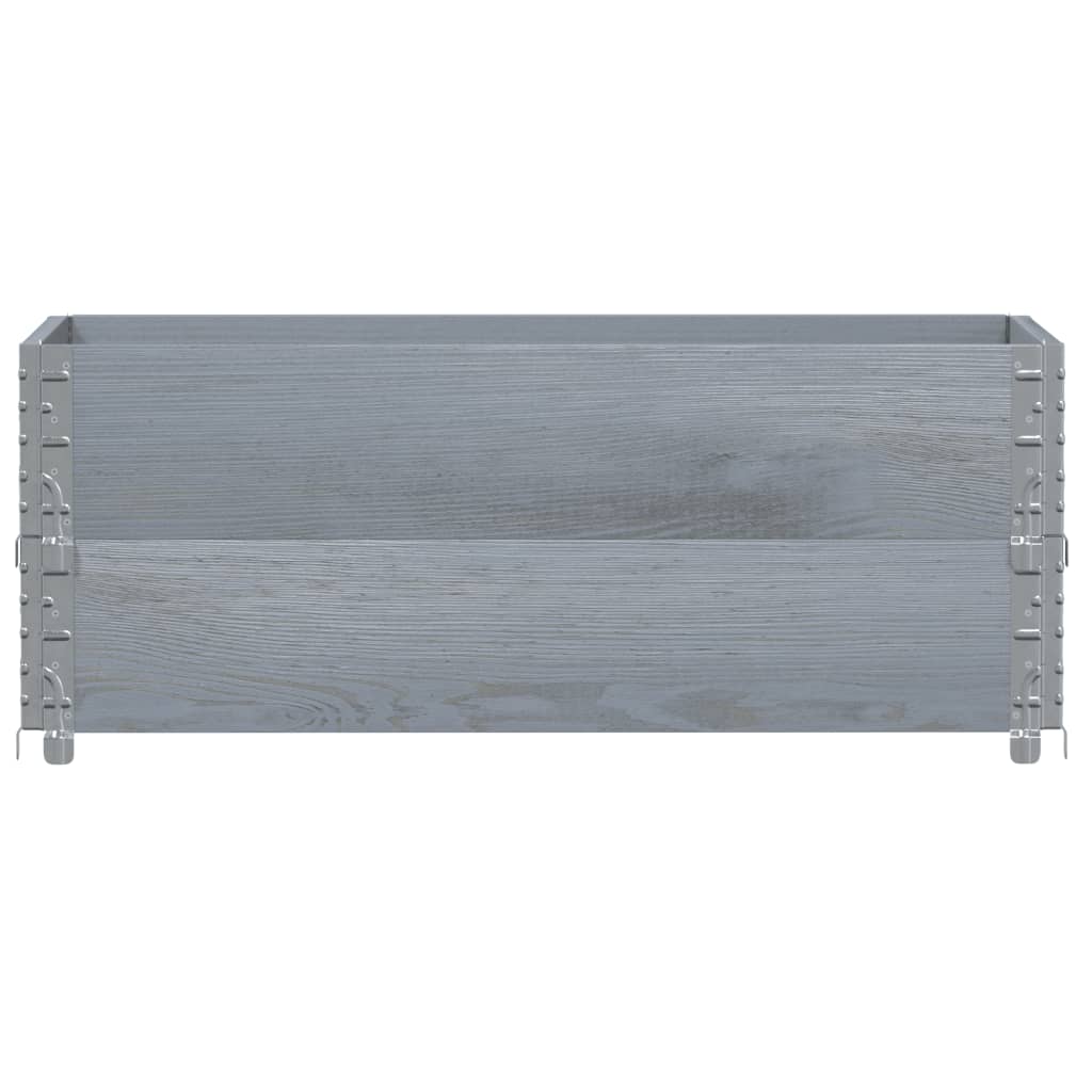 vidaXL Paretali per Pallet 2pz Grigi 100x50cm Legno Massello di Pino