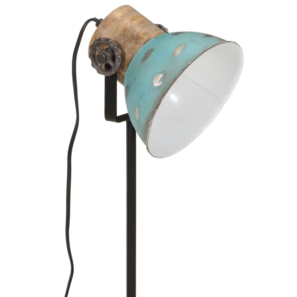 vidaXL Lampada da Scrivania 25 W Blu Anticato 17x17x50 cm E27