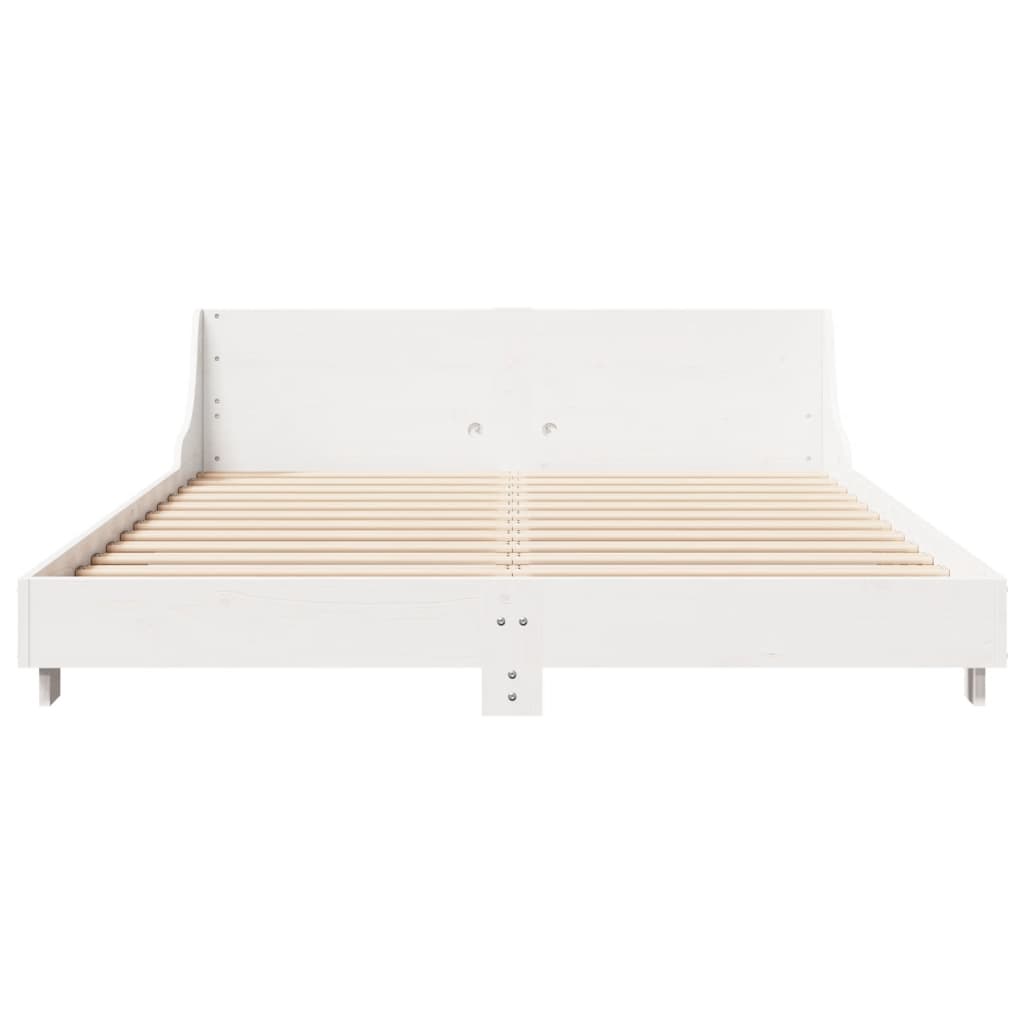 vidaXL Letto senza Materasso Bianco 150x200 cm Legno Massello di Pino