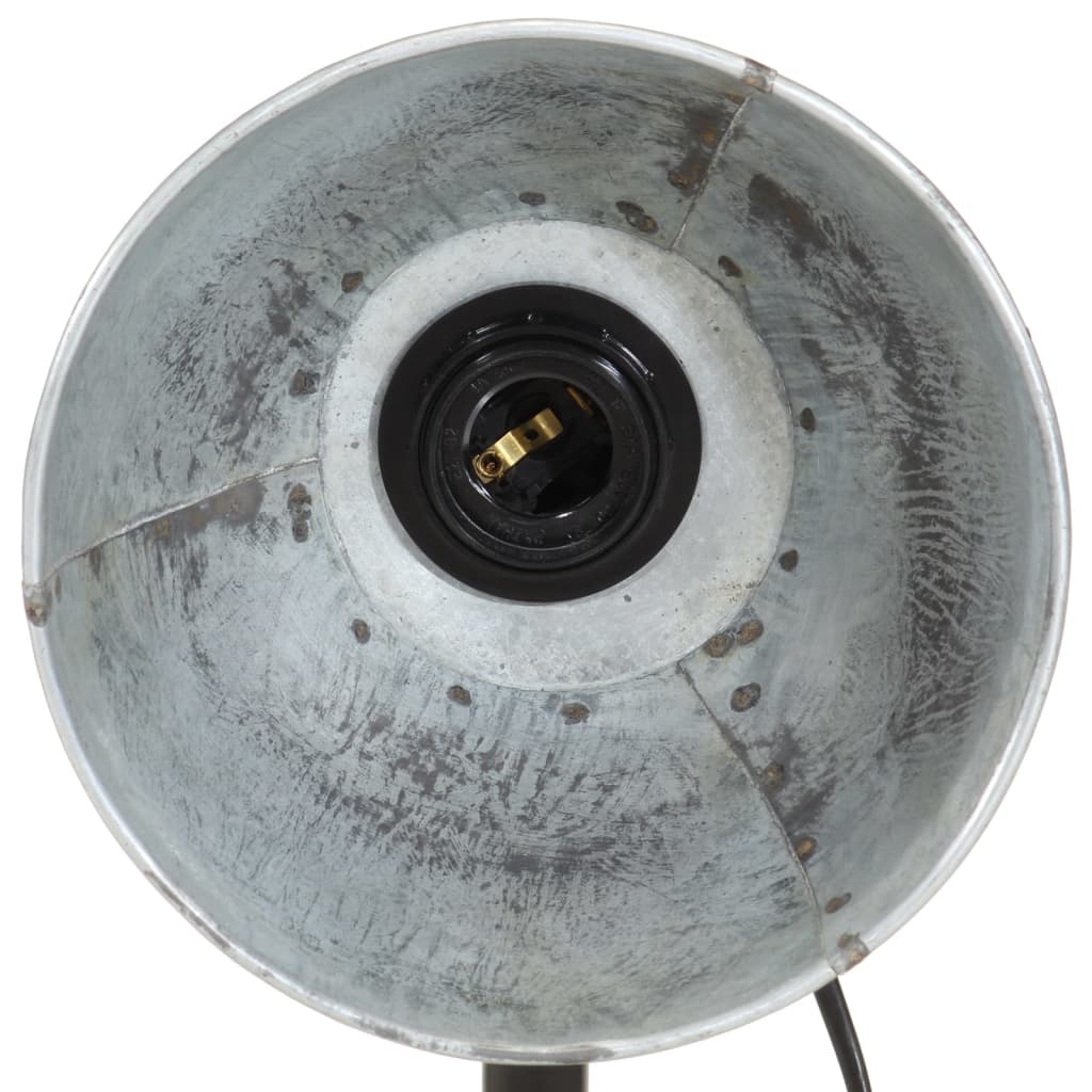 vidaXL Lampada da Scrivania 25 W Argento Vintage 18x18x60 cm E27