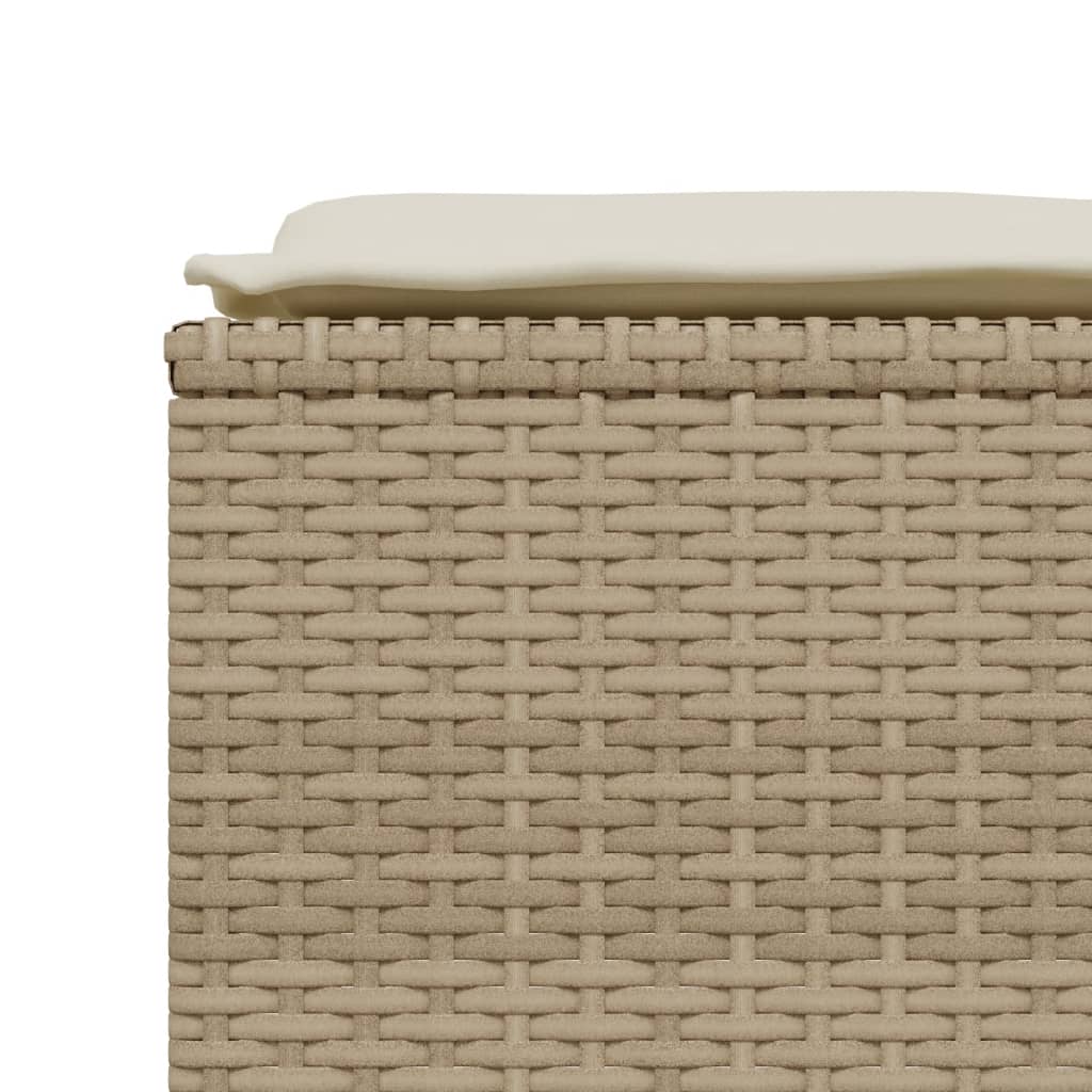 vidaXL Sgabelli da Giardino con Cuscini 4 pz Beige in Polyrattan