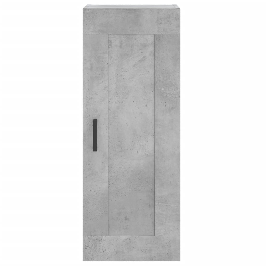 vidaXL Mobile a Parete Grigio Cemento 34,5x34x90 cm Legno Multistrato