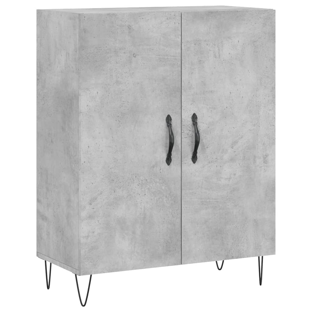 vidaXL Credenza Grigio Cemento 69,5x34x90 cm in Legno Multistrato