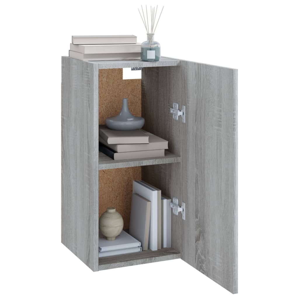 vidaXL Mobili TV 2 pz Grigio Sonoma 30,5x30x60 cm in Legno Multistrato