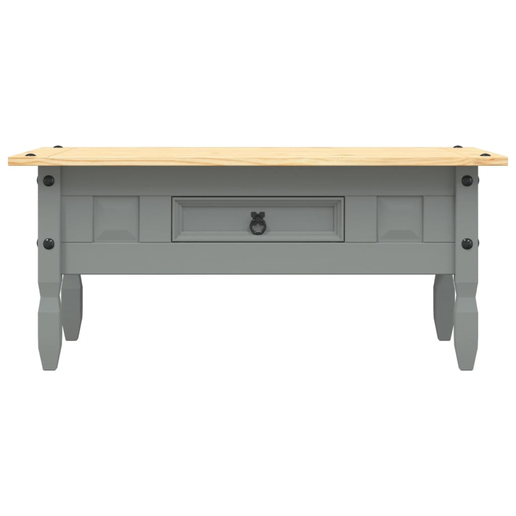 vidaXL Tavolino Caffé Pino Messicano Corona Range Grigio 100x55x44 cm