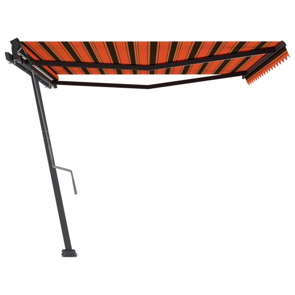 vidaXL Tenda da Sole Autoportante Manuale 450x350cm Arancione Marrone