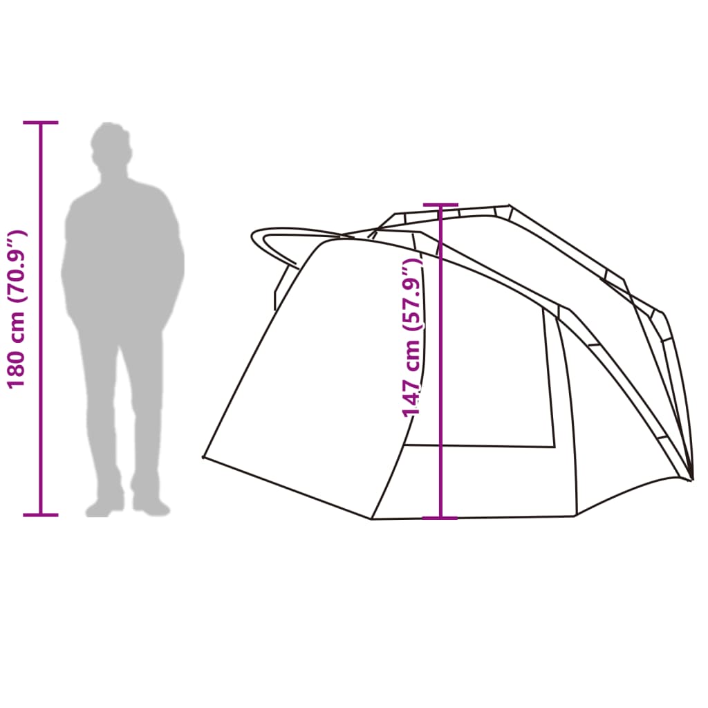 vidaXL Tenda da Pesca per 5 Persone Mimetica Impermeabile