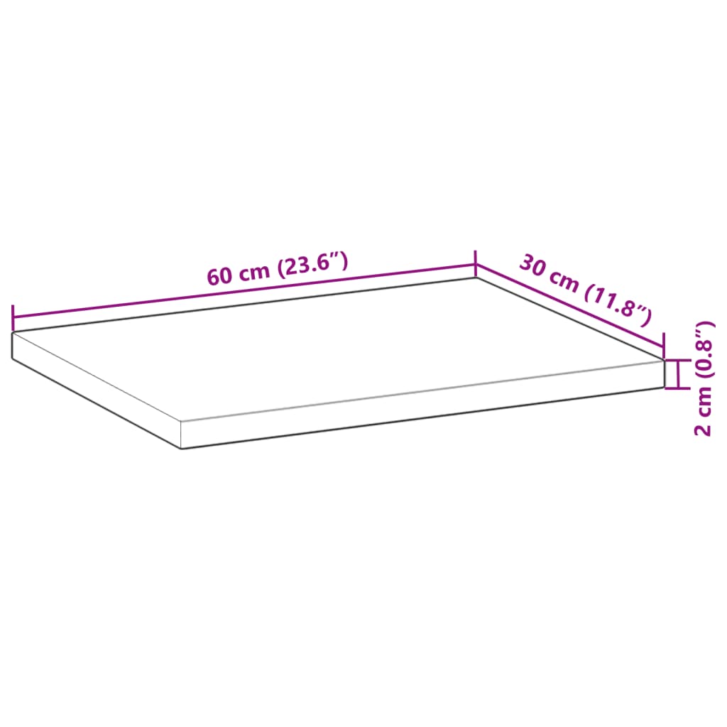 vidaXL Mensole da Parete 4 pz 60x30x2 cm Legno Acacia Rifinito a Olio