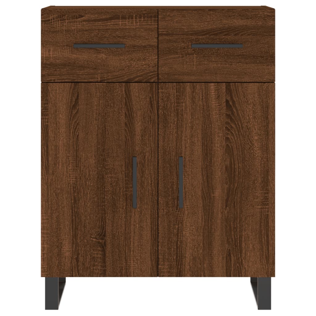 vidaXL Credenza Rovere Marrone 69,5x34x90 cm in Legno Multistrato