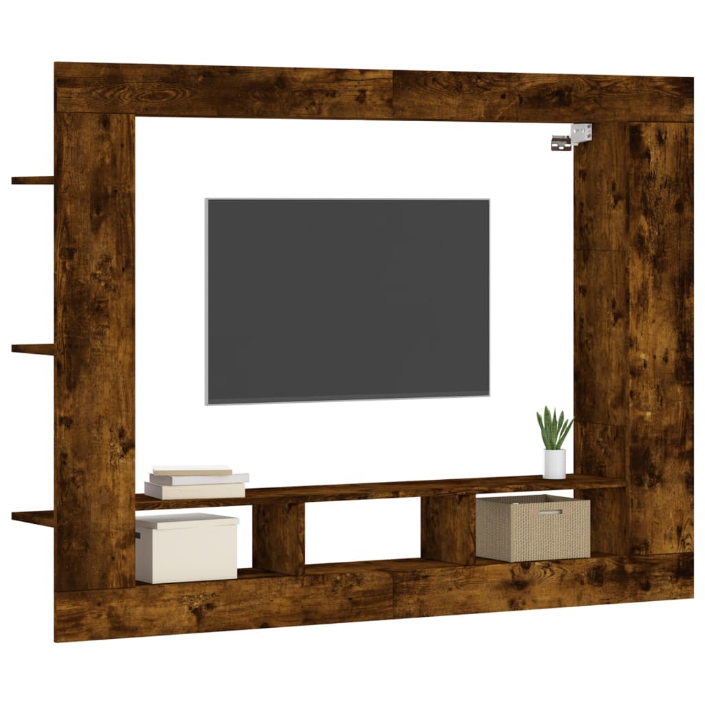 vidaXL Mobile Porta TV Rovere Fumo 152x22x113 cm in Legno Multistrato