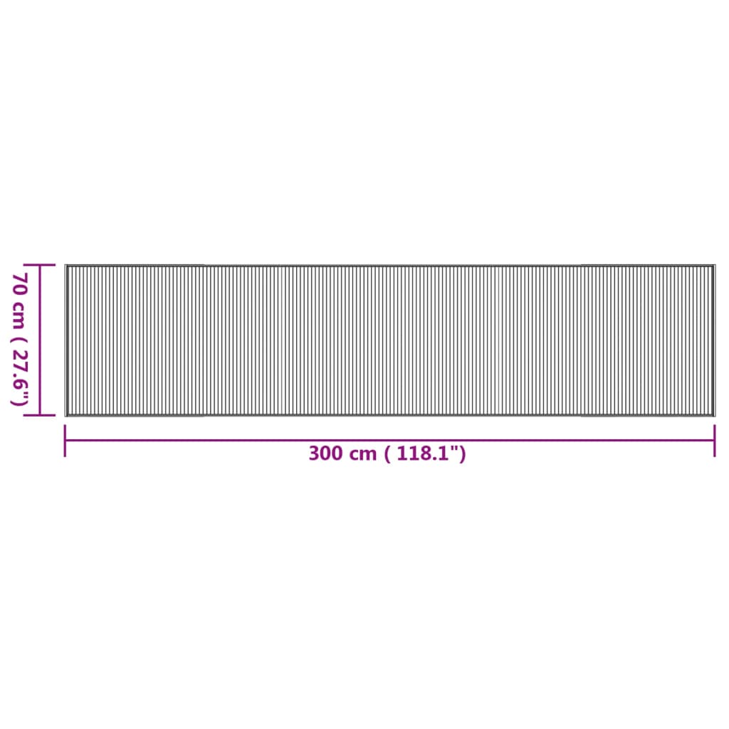 vidaXL Tappeto Rettangolare Natura 70x300 cm in Bambù