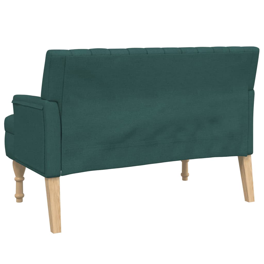 vidaXL Panca con Cuscini Verde Scuro 113x64,5x75,5 cm in Tessuto