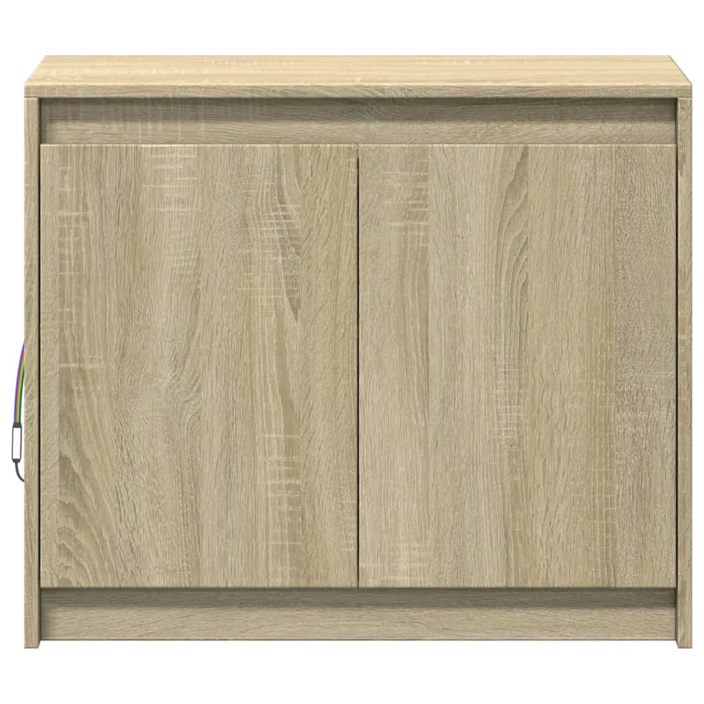 vidaXL Credenza con LED Rovere Sonoma 72x34x61 cm in Legno Multistrato