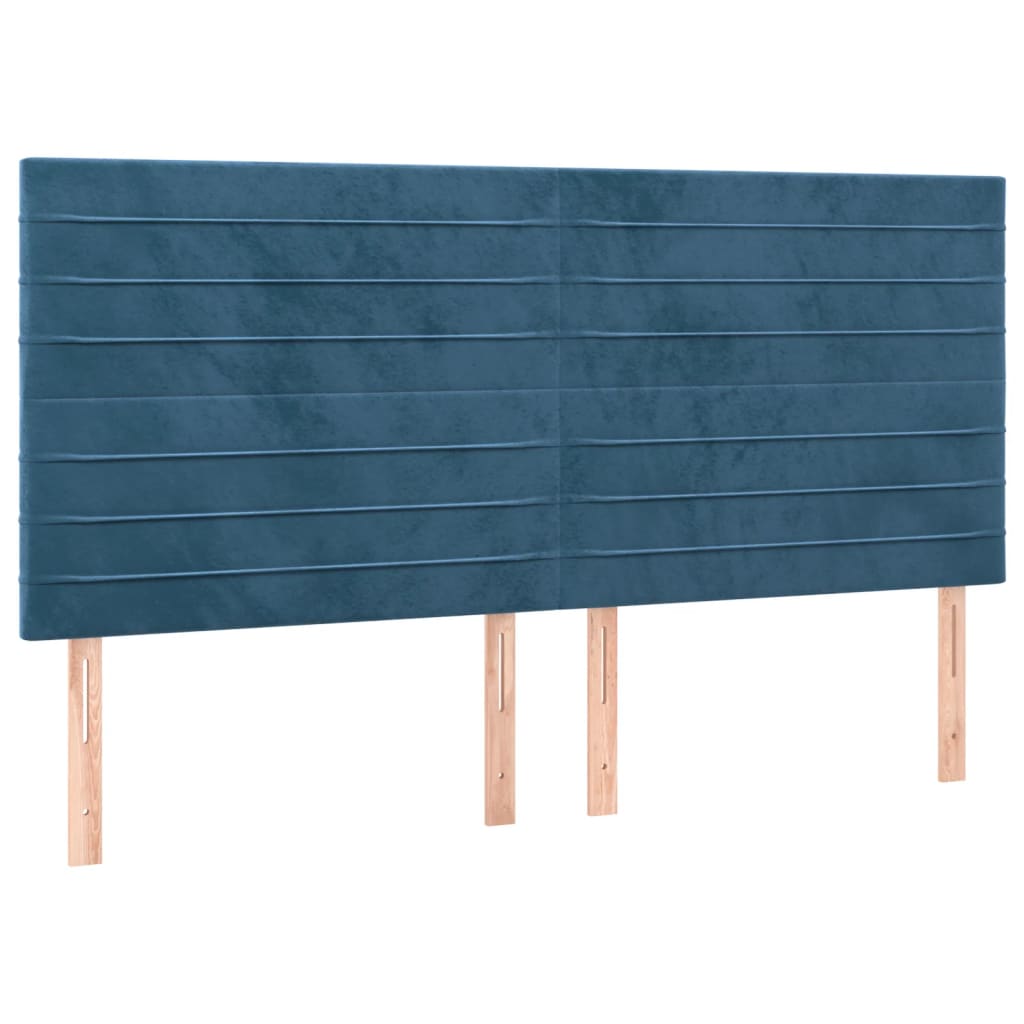 vidaXL Giroletto senza Materasso Blu Scuro 160x200 cm in Velluto