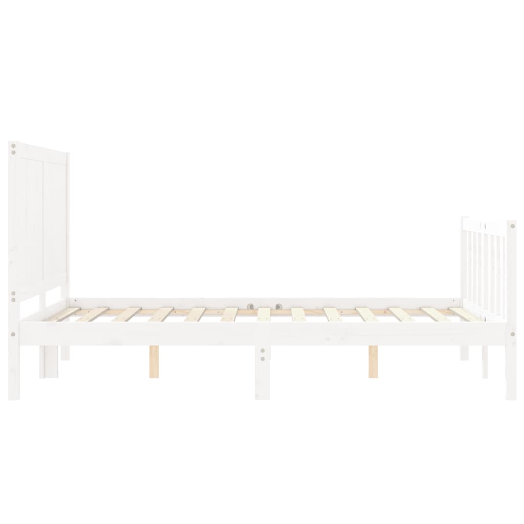 vidaXL Letto senza Materasso Bianco 140x190 cm Legno Massello di Pino