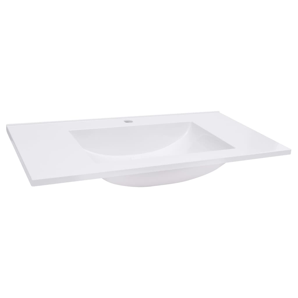 vidaXL Lavabo da Incasso 750x460x130 mm in SMC Bianco