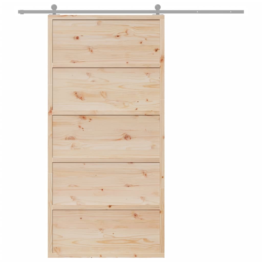 vidaXL Porta per Granaio 100x208 cm in Legno Massello di Pino