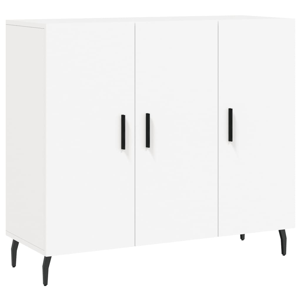 vidaXL Credenza Bianca 90x34x80 cm in Legno Multistrato