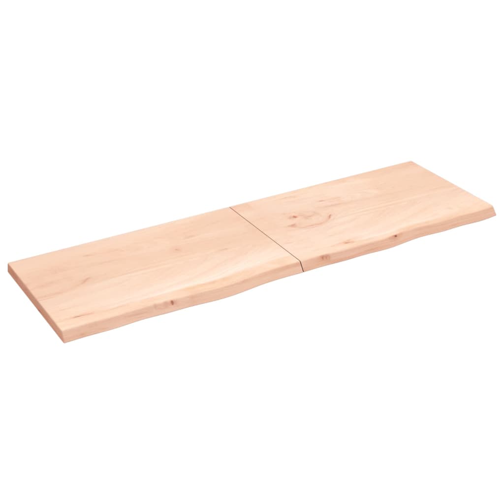 vidaXL Piano Bagno 200x60x(2-4) cm in Legno Massello Non Trattato