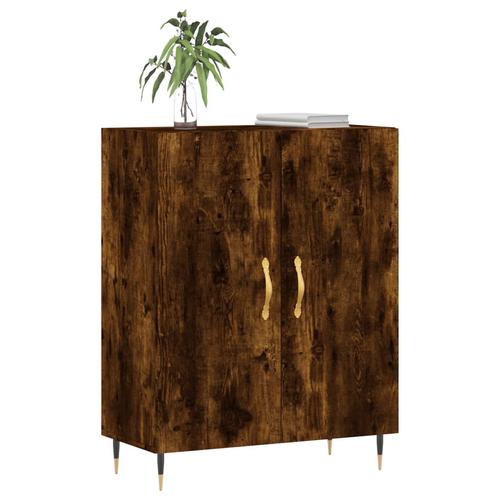 vidaXL Credenza Rovere Fumo 69,5x34x90 cm in Legno Multistrato