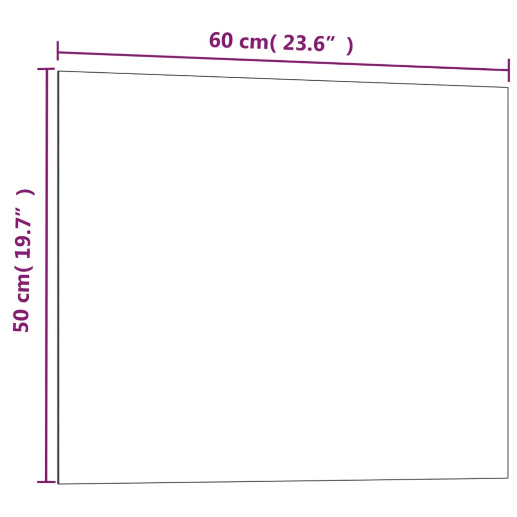 vidaXL Lavagna Magnetica a Parete Nera 60x50 cm Vetro Temperato